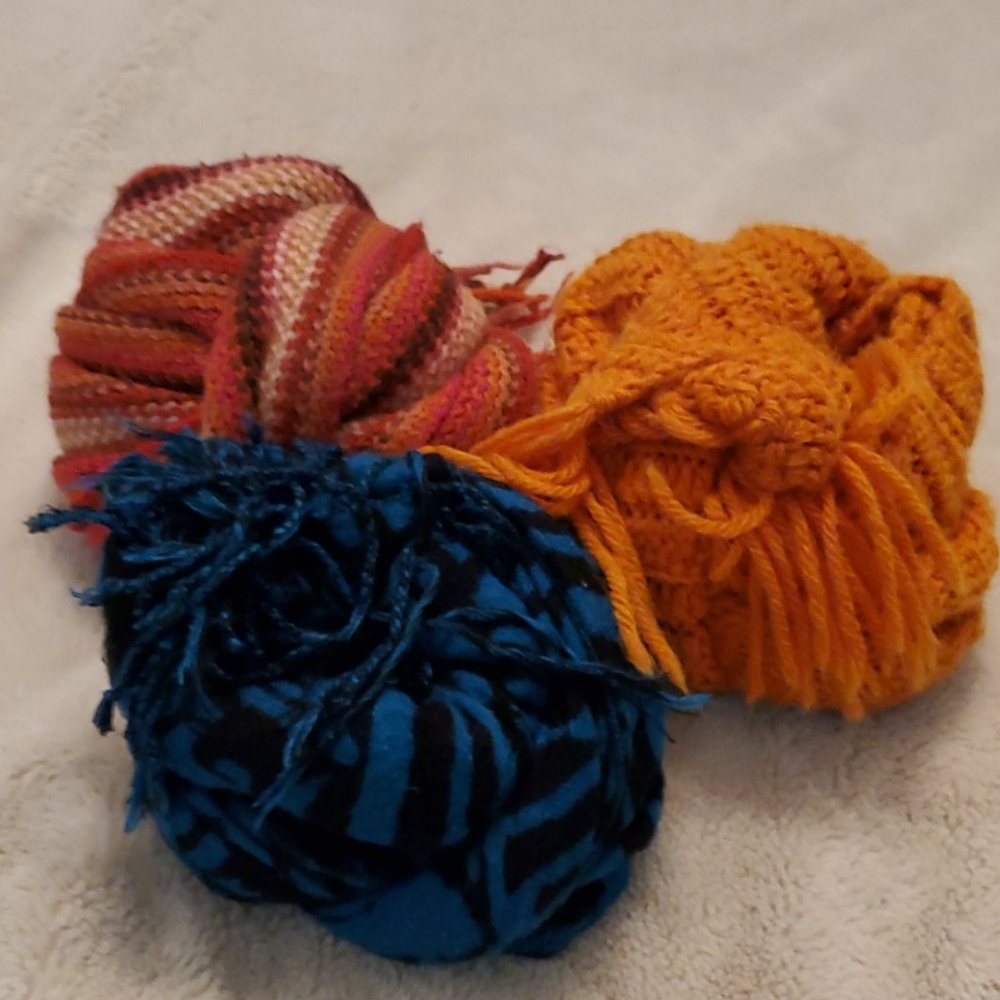 3 scarves